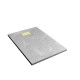 Pack receveur gris effet pierre 80x120 cm et grille décor perforée or doré brossé - rock 2 