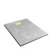 Pack receveur gris effet pierre 90x120 cm et grille décor perforée or doré brossé - rock 2 