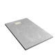 Pack receveur gris effet pierre 90x140 cm et grille décor linéaire or doré brossé - rock 2 