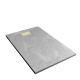 Pack receveur gris effet pierre 90x140 cm et grille décor perforée or doré brossé - rock 2 