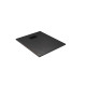 Pack receveur noir effet pierre 80x100 cm et grille décor linéaire noire mate 