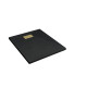 Pack receveur noir effet pierre 80x100 cm et grille décor linéaire or doré brossé - rock 2 Aurlane - PACR200 