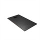 Pack receveur noir effet pierre 80x120 cm et grille décor perforée noire mate 