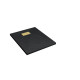 Pack receveur noir effet pierre 70x90 cm et grille décor perforée or doré brossé - rock 2 