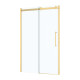 Porte de douche coulissante type industriel 120x200 cm - finition or doré brossé - verre trempé 6 mm Aurlane - FAC979 