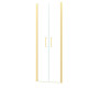 Porte de douche double battant 80x200cm - verre trempé transparent 6mm - profil or doré brossé 