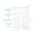 Pack 2 Panneaux muraux en aluminium blanc 100x210 cm + Profilés finition et angle Chrome WALL'IT Aurlane - PACP317 