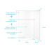 Pack 2 Panneaux muraux en aluminium blanc 80+120×210 cm + Profilés chrome - WALL'IT Aurlane - PACP316 