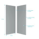 Pack 2 Panneaux muraux Silver 90x210cm avec profilés chrome - WALL’IT Aurlane - PACP258 