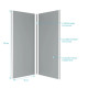 Pack 2 Panneaux muraux Silver 90x210cm + Profilés noir - WALL’IT Aurlane - PACP257 