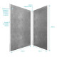 Pack de 2 Panneaux muraux Pierre Silver Grey 90+120×210 cm avec profilés anodise brillant - STONE’IT Aurlane - PACP245 