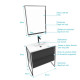 Pack meuble de salle de bain 80×50 cm Blanc - 2 tiroirs - Vasque résine blanche - Miroir LED Aurlane - PACM022 
