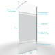 Pack paroi de douche 90x200cm - Bande Miroir - Barre de fixation extensible et profil chrome Aurlane - FAC450 