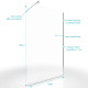 Pack paroi de douche a l’italienne - Verre transparent 6mm – paroi + Barre de fixation recoupable Aurlane - FAC435 