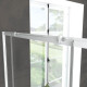 Pack porte de douche coulissante blanc 100x185cm + retour 90 verre transparent 5mm - WHITY Slide 100 Aurlane - PACF023 