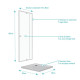 Pack porte de douche pivotante blanc de 78 à 90x185cm + receveur 80x80 - WHITY PIVOT Aurlane - PACF038 