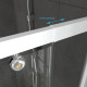 Pack porte de douche pivotante blanc de 78 à 90x185cm + retour 80 verre 5mm - WHITY PIVOT Aurlane - PACF026 