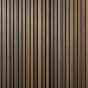 Panneau tasseaux bois 250 x 30 x 1cm - lamelles chêne foncé véritable fond noir - 0,75m² 
