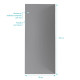 Panneau mural finition aluminium gris 90 x 210 cm - WALL’IT GRIS Aurlane - FAC320 