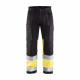Pantalon artisan haute visibilité blaklader +stretch - Couleur au choix Noir-Jaune