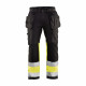 Pantalon artisan poches flottantes haute visibilité blaklader +stretch - Couleur au choix Noir-Jaune
