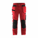 Pantalon de travail artisan blaklader à poches flottantes polycoton - Coloris et taille au choix Rouge-Noir