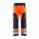 Pantalon de travail haute visibilité blakalder light weight genoux cordura - Taille et coloris au choix Orange-Marine