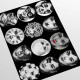 Papier peint avec visages vintage noir - AUDREY NERA++ 