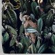 Papier peint Jungle tropicale sombre et sauvage - DARK JAGUAR++ 