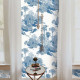 Papier peint Toile de Jouy Palmier bleu - TOILE BLUE 
