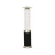 Parasol chauffant 13kw rondo noir à gaz flamme vive chauffage terrasse exterieur new design 