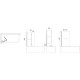 Pare-baignoire ancomalin, 2 volets pliables relevable et pivotant en verre securit transparent 5mm 