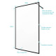 Paroi de douche 100x200 cm - Cadre et bras aluminium Noir mat - DARK CONTOURING Aurlane - FAC499 