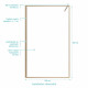 Paroi de Douche 120x200 cm - Cadre et Bras Aluminium Décor Bois - WOODEN CONTOURING Aurlane - FAC1058 