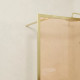 Paroi de douche 120x200 cm - Verre trempé fumé brun - Cadre et bras en aluminium Or Doré Brossé - GOLDY CONTOURING BROW Aurlane - FAC969 