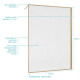 Paroi de douche 140 x 200 - Style Japandi courbes douces - Cadre effet Bois - Verre 6mm - HINATA Aurlane - FAC1113 