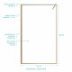 Paroi de Douche 140x200 cm - Cadre et Bras Aluminium Décor Bois - WOODEN CONTOURING Aurlane - FAC1059 