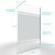 Paroi de douche 140x200cm - Bande miroir - Barre de fixation extensible et profil chrome - FREEDOM 2 MIRROR Aurlane - FAC452 