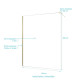 Paroi de douche 160x200cm verre transparent - Barre de fixation extensible et profil Or Brossé - FREEDOM 2 GOLD Aurlane - PACF491 