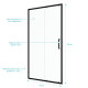 Paroi de douche 1 porte coulissante 100×200 cm - Verre transparent - Profilé Noir - CRUSH Aurlane - FAC606 