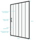 Paroi de douche 1 porte coulissante 140×200 cm - Verre sérigraphié - Profilé Noir - CRUSHX Aurlane - FAC593 