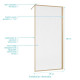 Paroi de douche 90 x 200 - Style Japandi courbes douces - Cadre effet Bois - Verre 6mm - HINATA Aurlane - FAC1112 