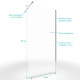 Paroi de douche 90x200cm verre transparent - Barre de fixation extensible et profil chrome - FREEDOM 2 CHROMED Aurlane - FAC438 
