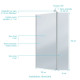 Paroi de douche et volet pivotant 120+40x200cm - Verre Fumé + Barre fixation chrome Aurlane - FAC460 