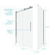 Paroi porte de douche coulissante + Retour 120x80 cm - RAILROAD CHROMED 120 FRONT-80 Aurlane - FAC630 