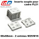 Passe câble modulaire et cadre fl21 - coffret argenta insert souple pour fl21 - Nombre d'entrées et dimensions au choix 