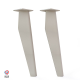 Lot de 2 pieds profilés DECO-GEM pour table basse en acier à visser Opale, H.39 cm Champagne