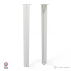 Lot de 2 pieds DECO-GEM pour table basse en acier Jaspe, H.86 cm Blanc