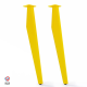 Lot de 2 pieds profilés DECO-GEM pour table basse en acier à visser Opale, H.86 cm Jaune