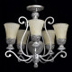Plafonnier argenté country 5 ampoules 53 cm 